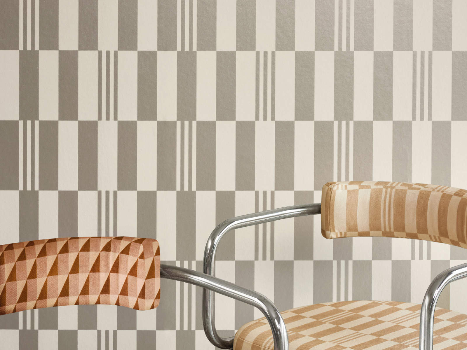 Kirkby Design Wallcoverings Vol. 2 Checkerboard Metallic - Silver Grey - WK828/01