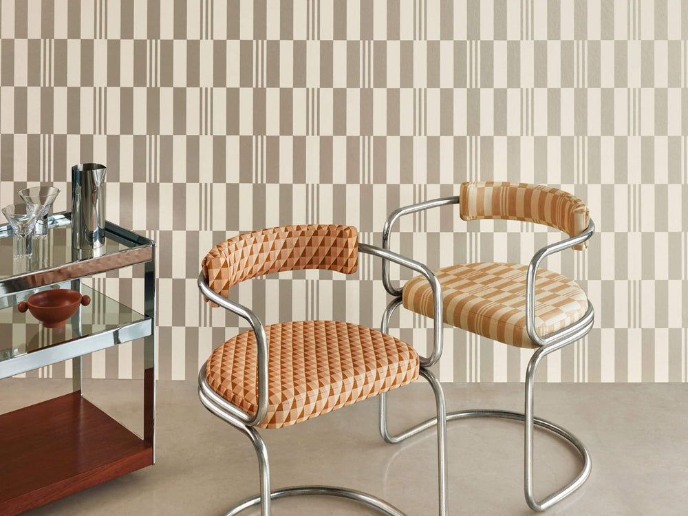 Kirkby Design Wallcoverings Vol. 2 Checkerboard Metallic - Silver Grey - WK828/01