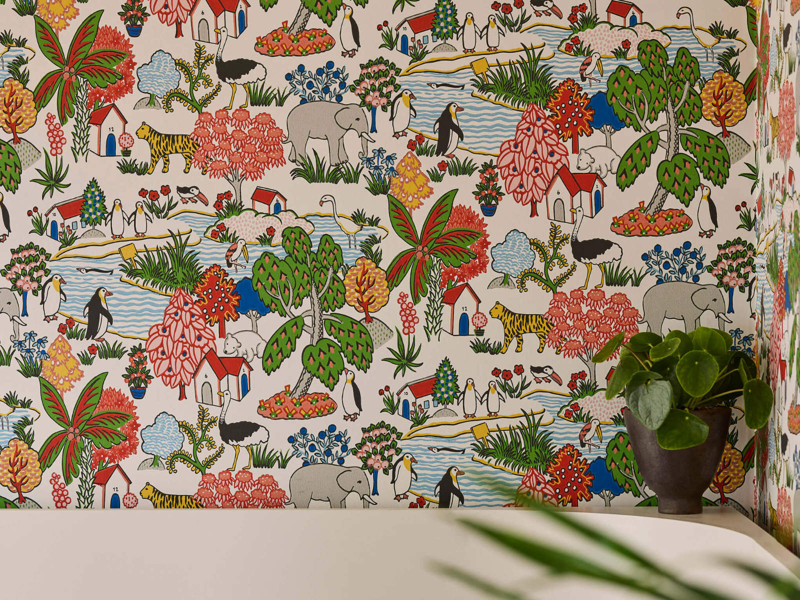 Little Greene Storybook Papers Animal Kingdom Atomic - 0231ANATOMI
