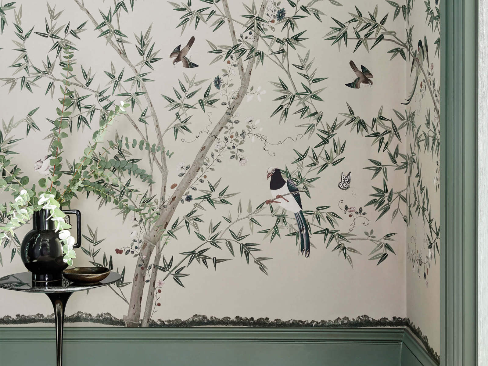 Little Greene Behang National Trust Papers Belton Scenic - Oyster