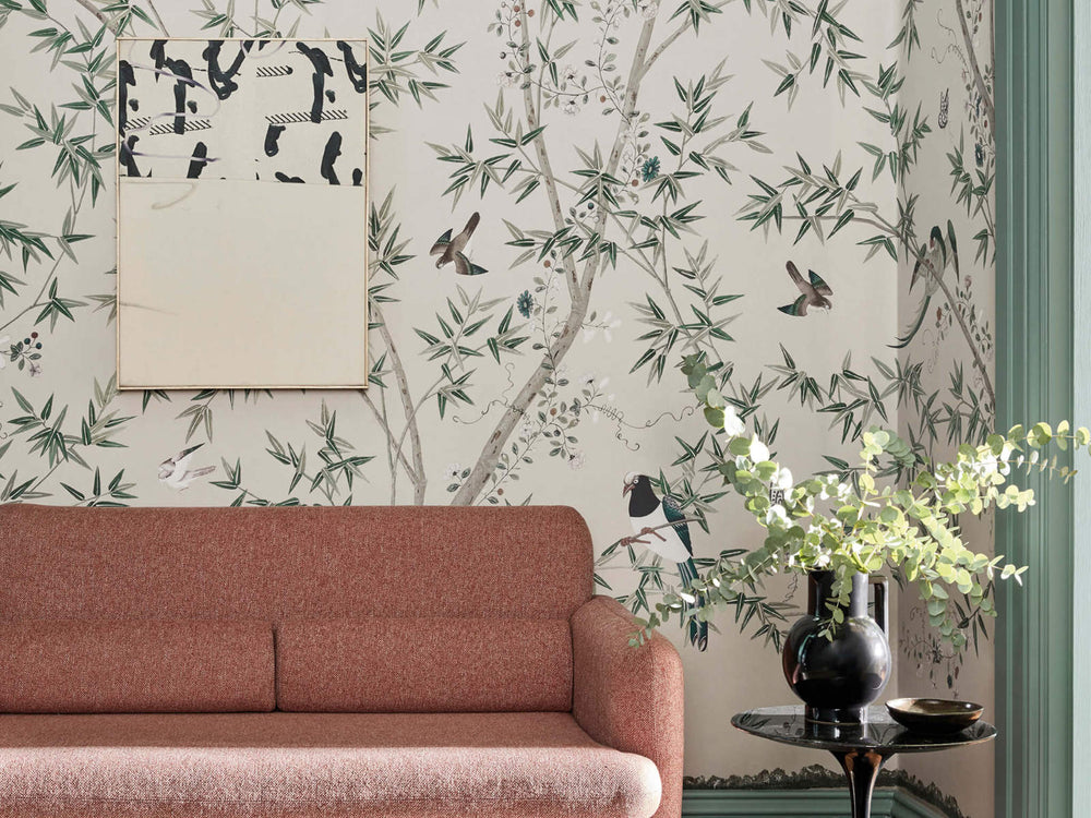 Little Greene Behang National Trust Papers Belton Scenic - Oyster