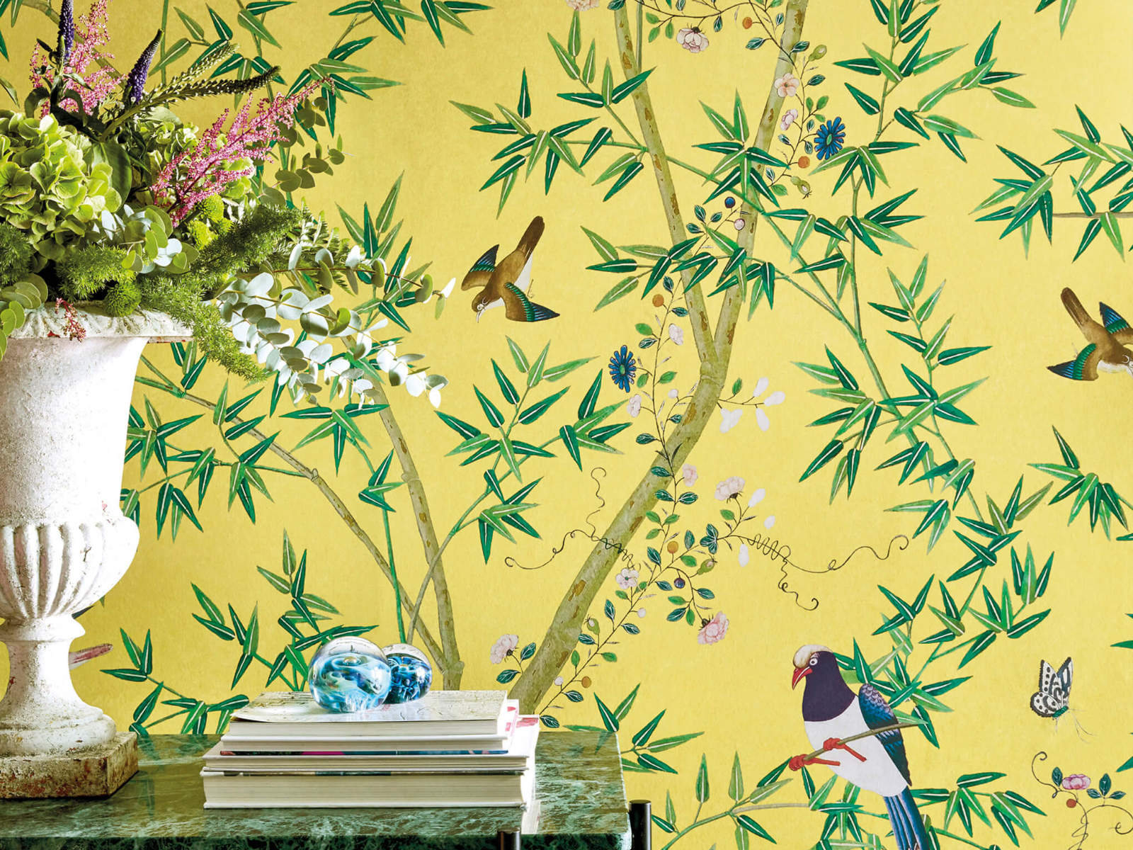 Little Greene Behang National Trust Papers Belton Scenic - Sunbeam