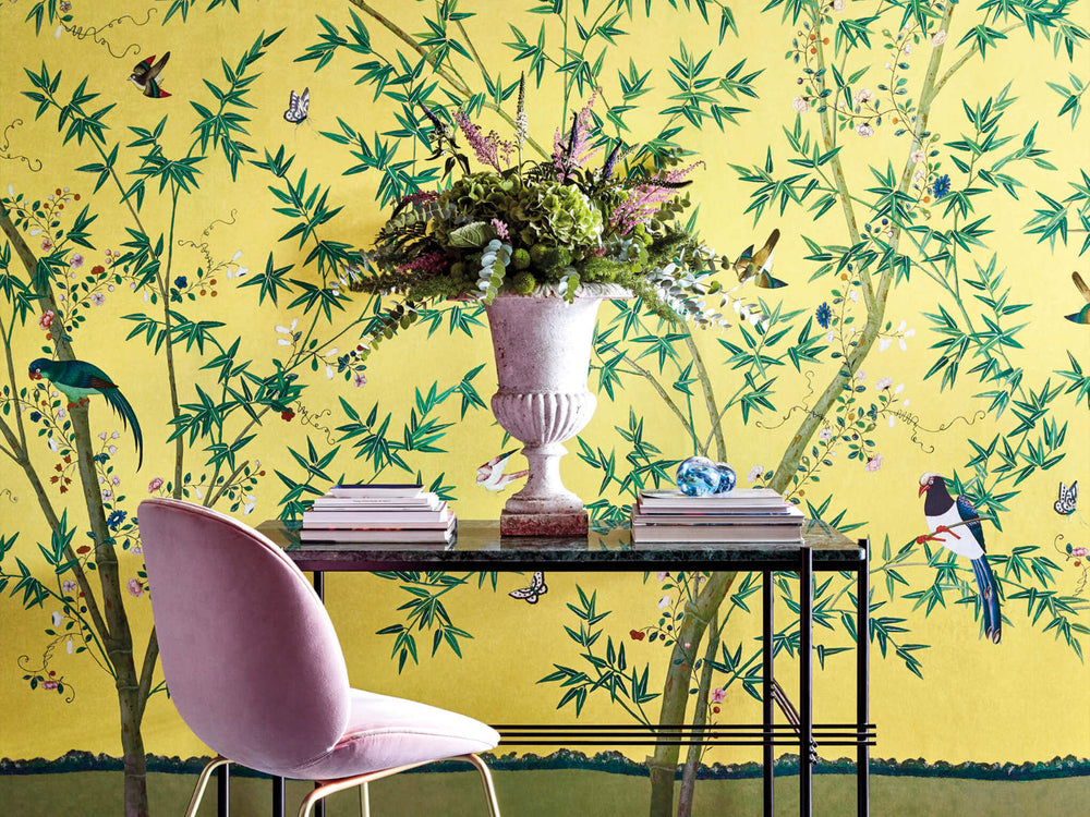 Little Greene Behang National Trust Papers Belton Scenic - Sunbeam