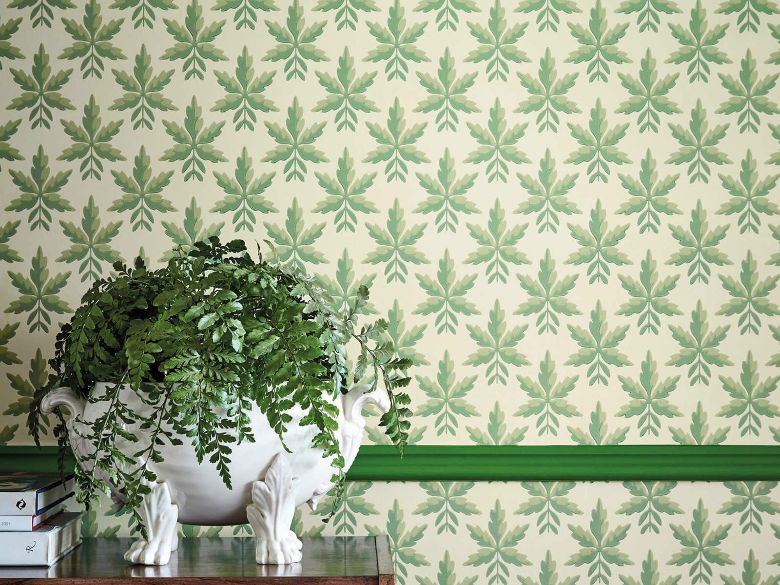 Little Greene Behang National Trust Papers Clutterbuck - Lodge