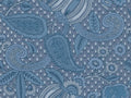 Little Greene Behang National Trust Papers Pomegranate - Blue Scale