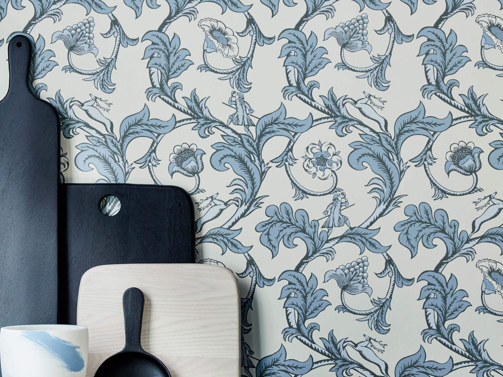 Little Greene Behang National Trust Papers Stag Trail - Sky