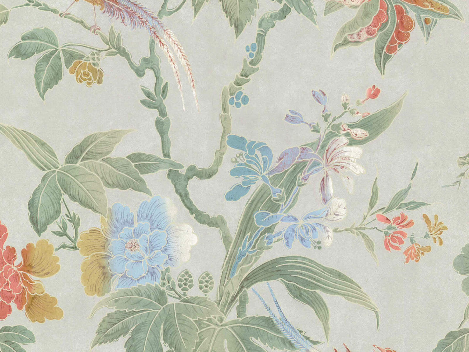 Little Greene Behang Archive Trails Paradise - Dusk