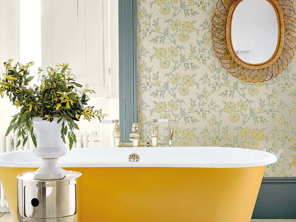 Little Greene Behang Archive Trails Stitch - Highland