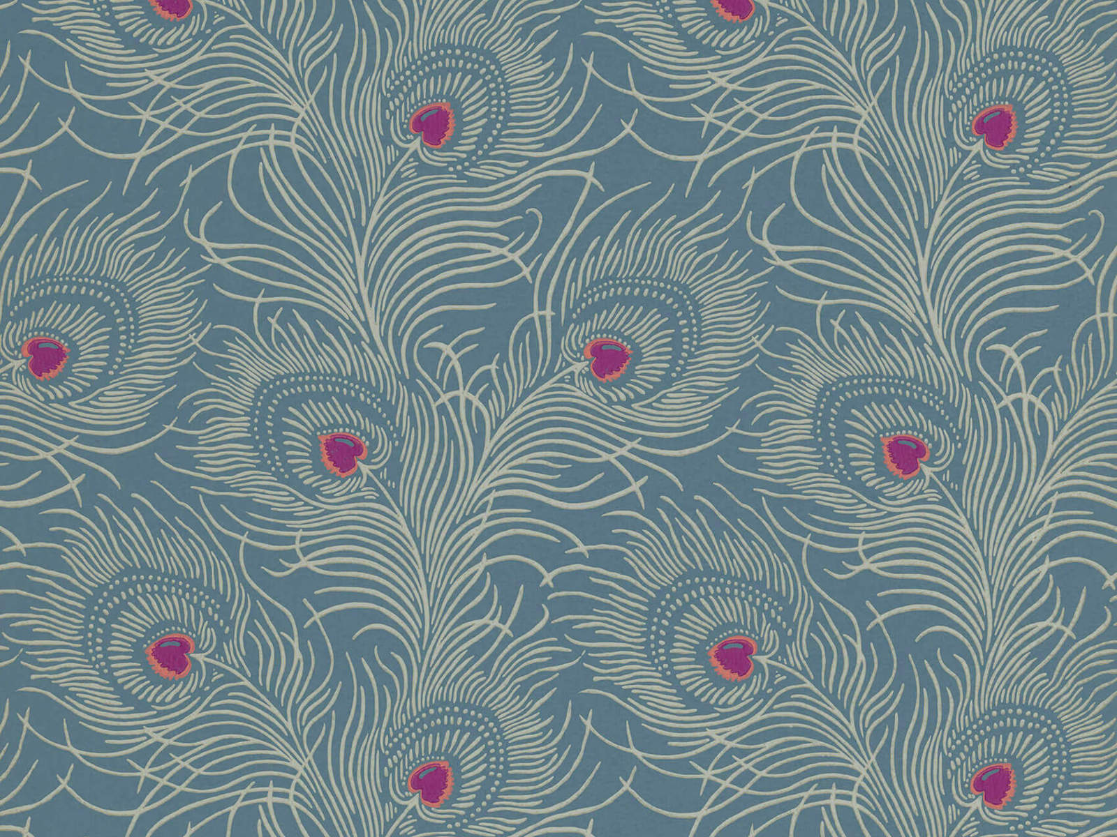 Little Greene Behang London Wallpapers V Carlton House Terrace - Blue Plume