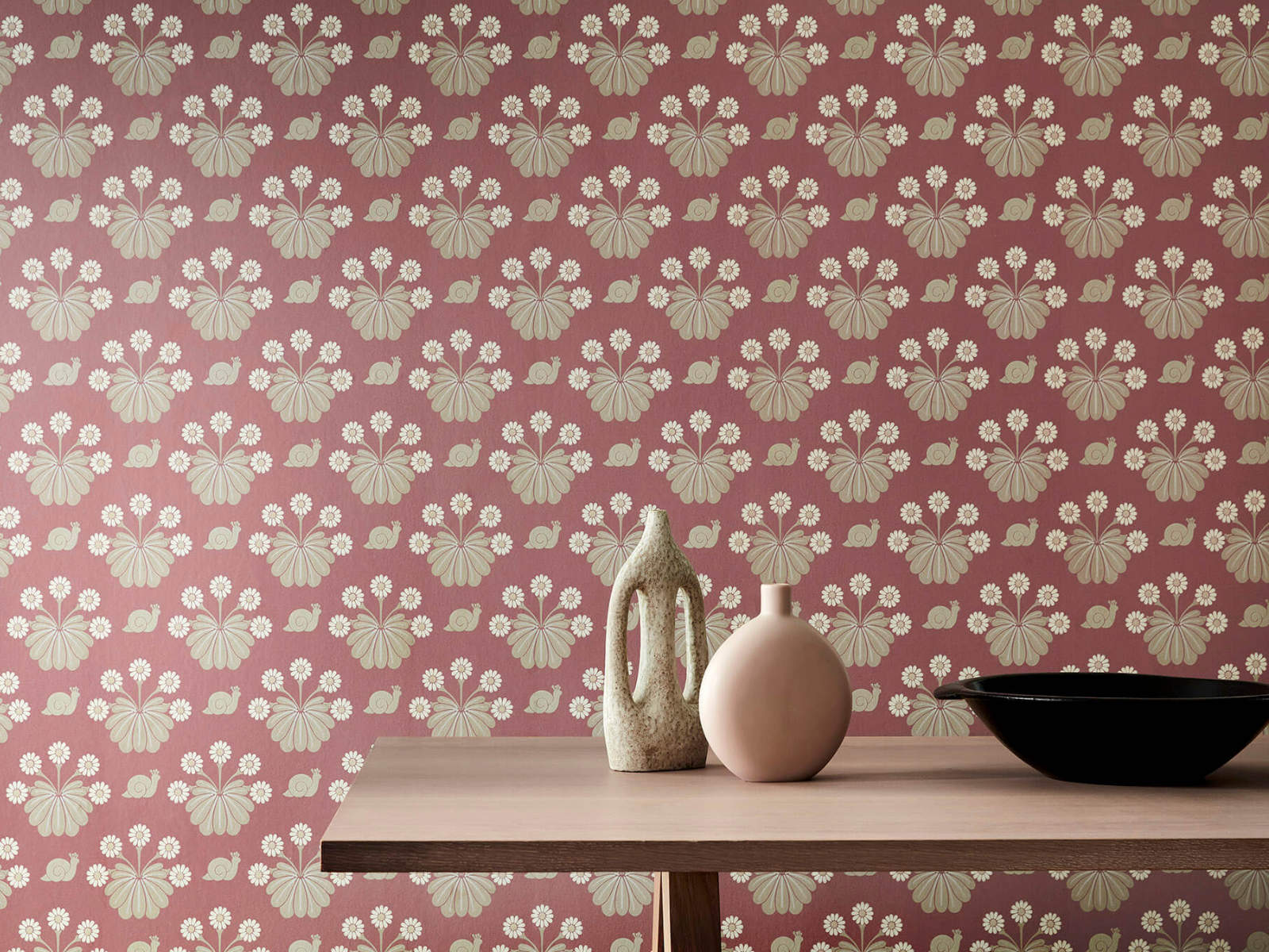 Little Greene Behang National Trust Papers II Burges Snail - Rosie