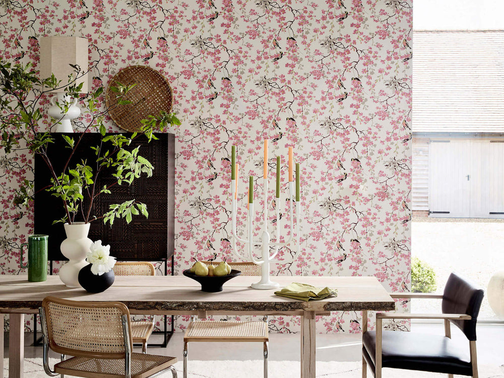 Little Greene Behang National Trust Papers II Massingberd Blossom - Mineral