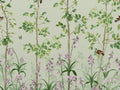 Little Greene Behang National Trust Papers III Bird & Bluebell - Pea Green