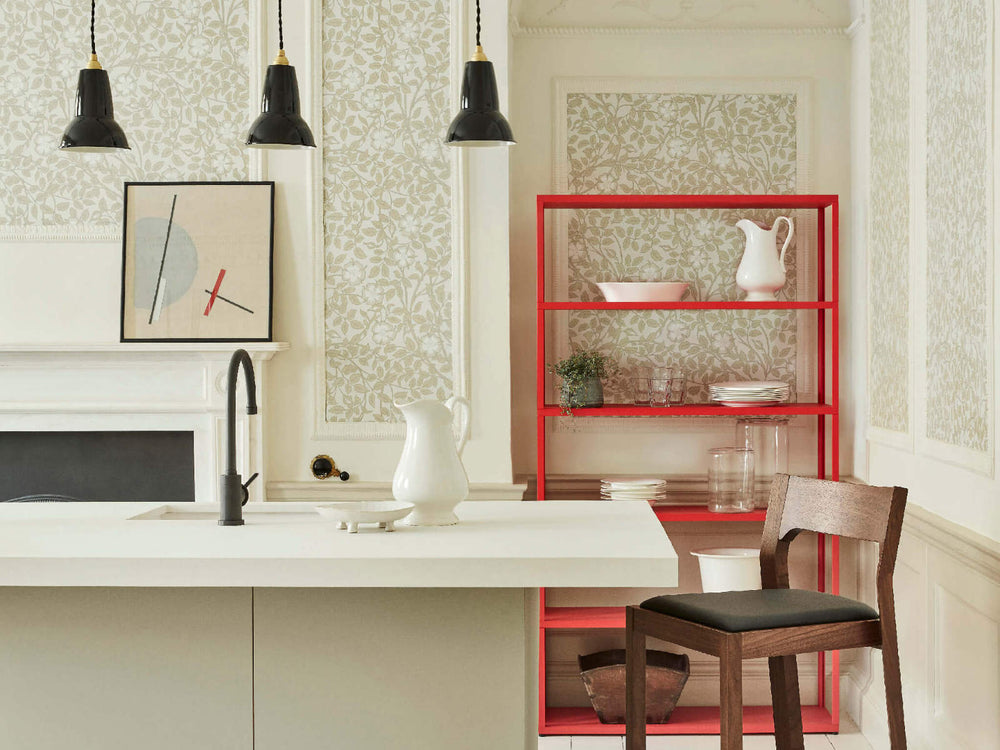 Little Greene Behang National Trust Papers III Briar Rose - Green Stone