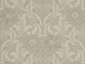 Little Greene Behang National Trust Papers III Dhalia Scroll - French Grey