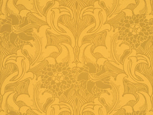 Little Greene Behang National Trust Papers III Dhalia Scroll - Giallo