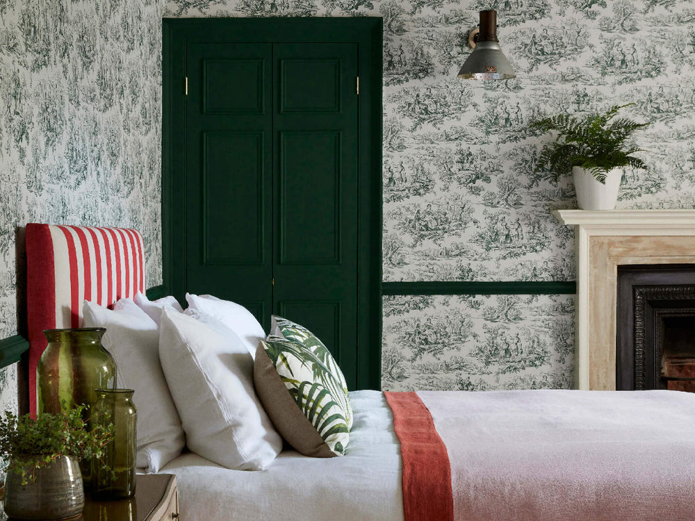 Little Greene Behang National Trust Papers III Lovers' Toile -  Puck