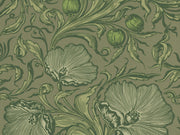 Little Greene Behang National Trust Papers III Poppy Trail - Sage Green
