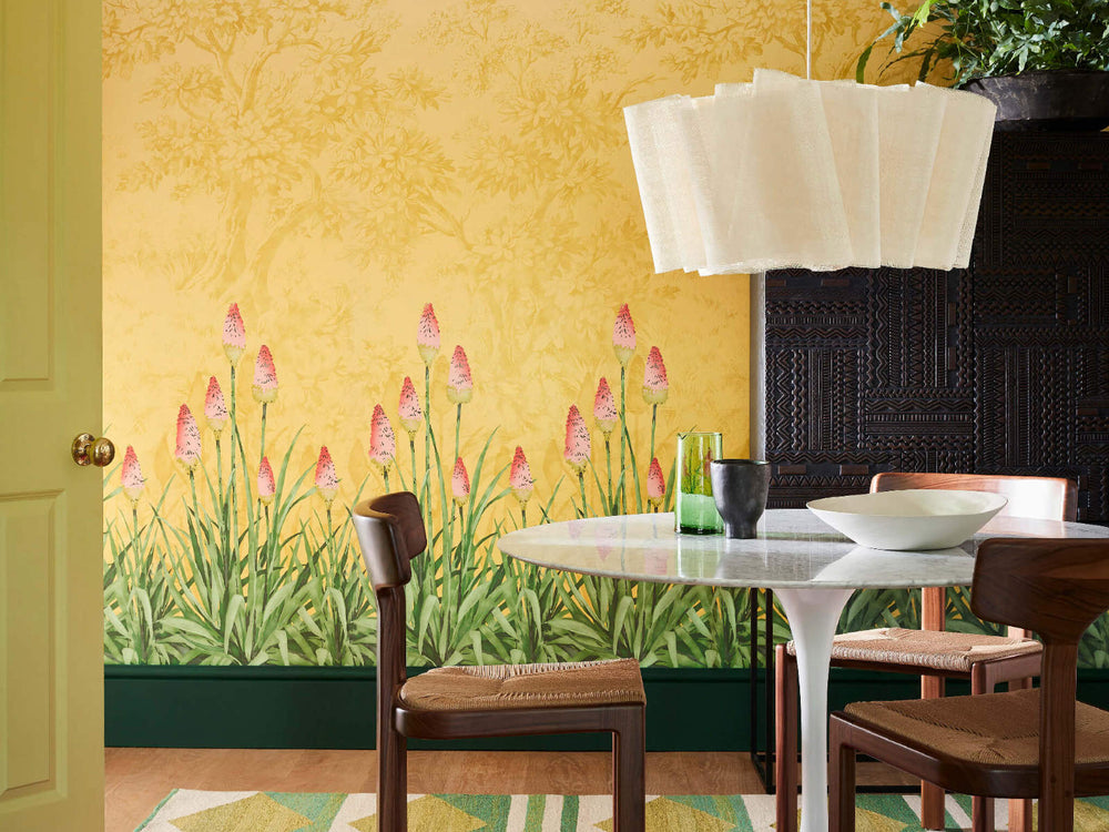 Little Greene Behang National Trust Papers III Upper Brook Street - Soleil