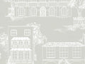 Little Greene Behang 20th Century Papers Hampstead - Cool grey