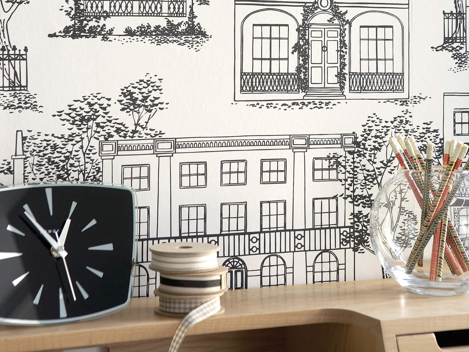 Little Greene Behang 20th Century Papers Hampstead - Ink