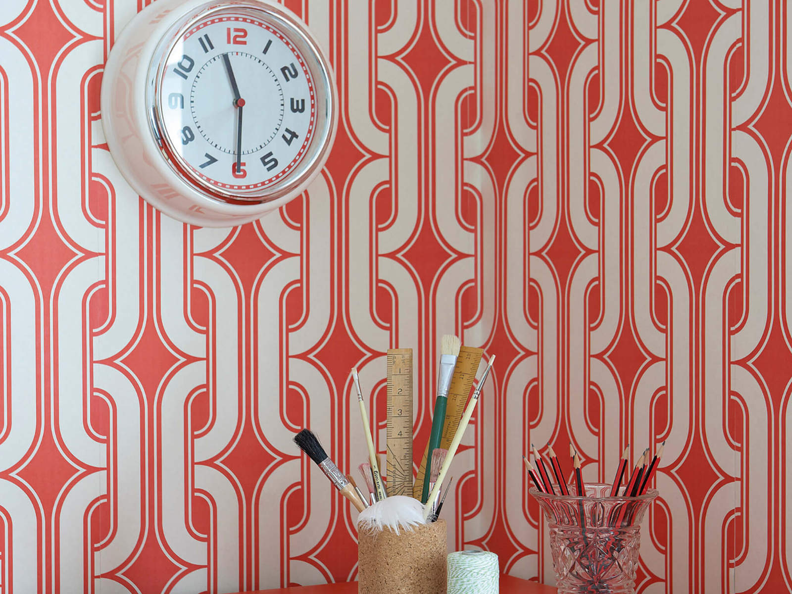 Little Greene Behang 20th Century Papers Lavaliers - Atomic
