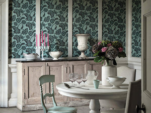 Little Greene Behang Revolution Papers Piccadilly  - Mock Green