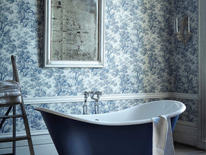 Little Greene Behang Revolution Papers Stag Toile  - Juniper