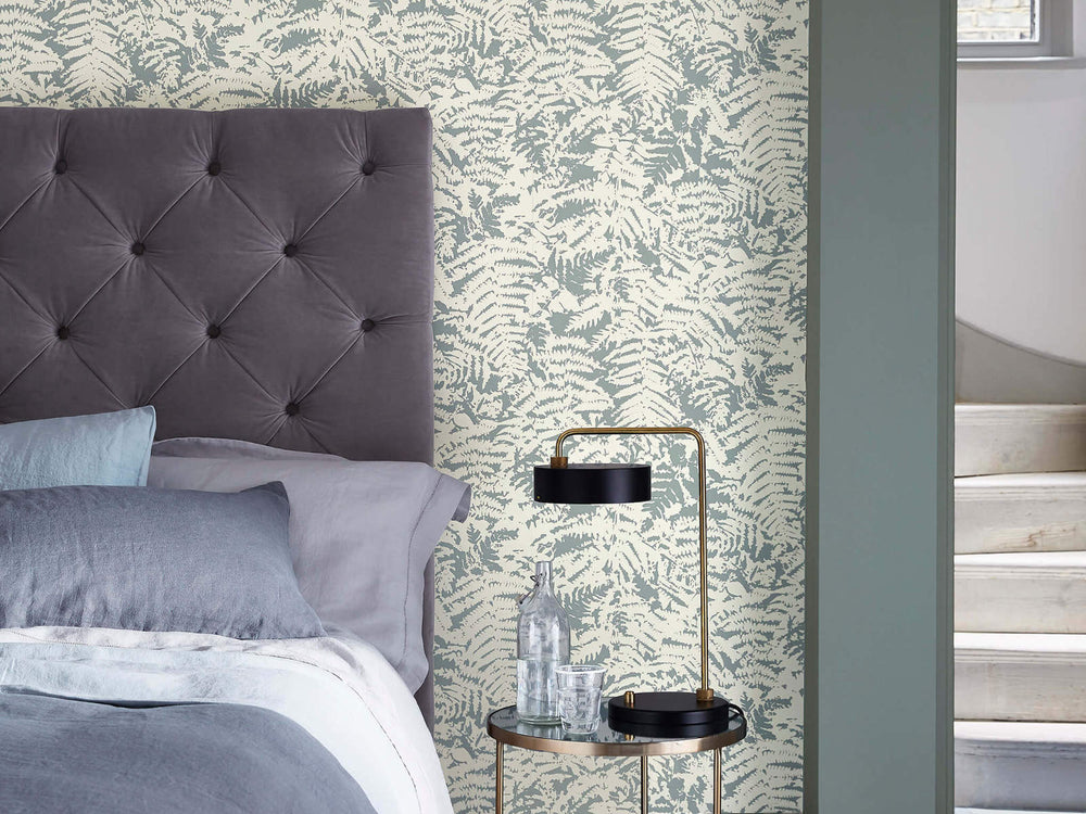 Little Greene Behang 20th Century Papers Fern - Sage Blue