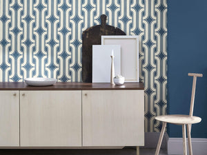 Little Greene Behang 20th Century Papers Lavaliers - Low Wave