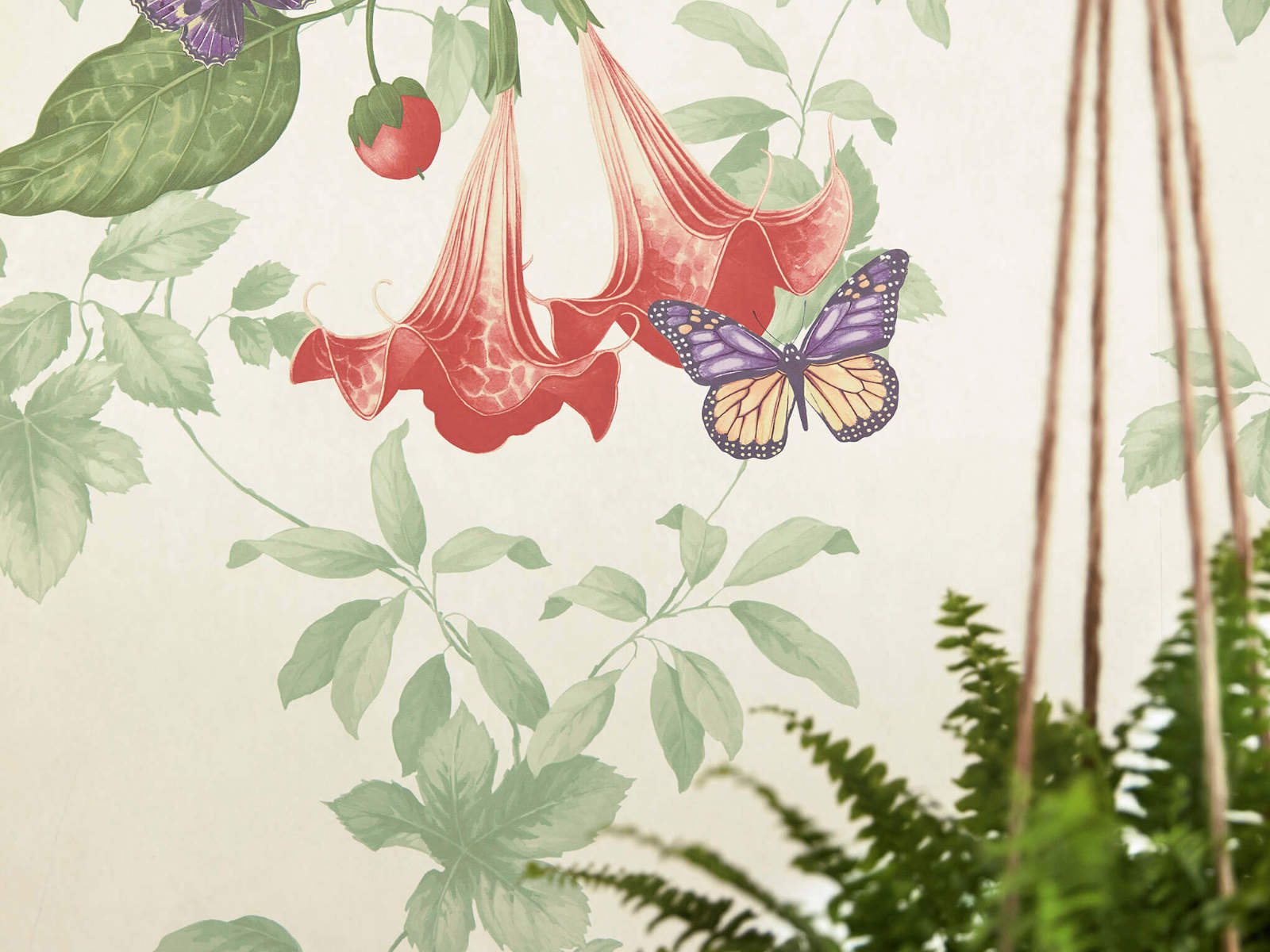 Little Greene Behang Archive Trails II Asterid - Lantern