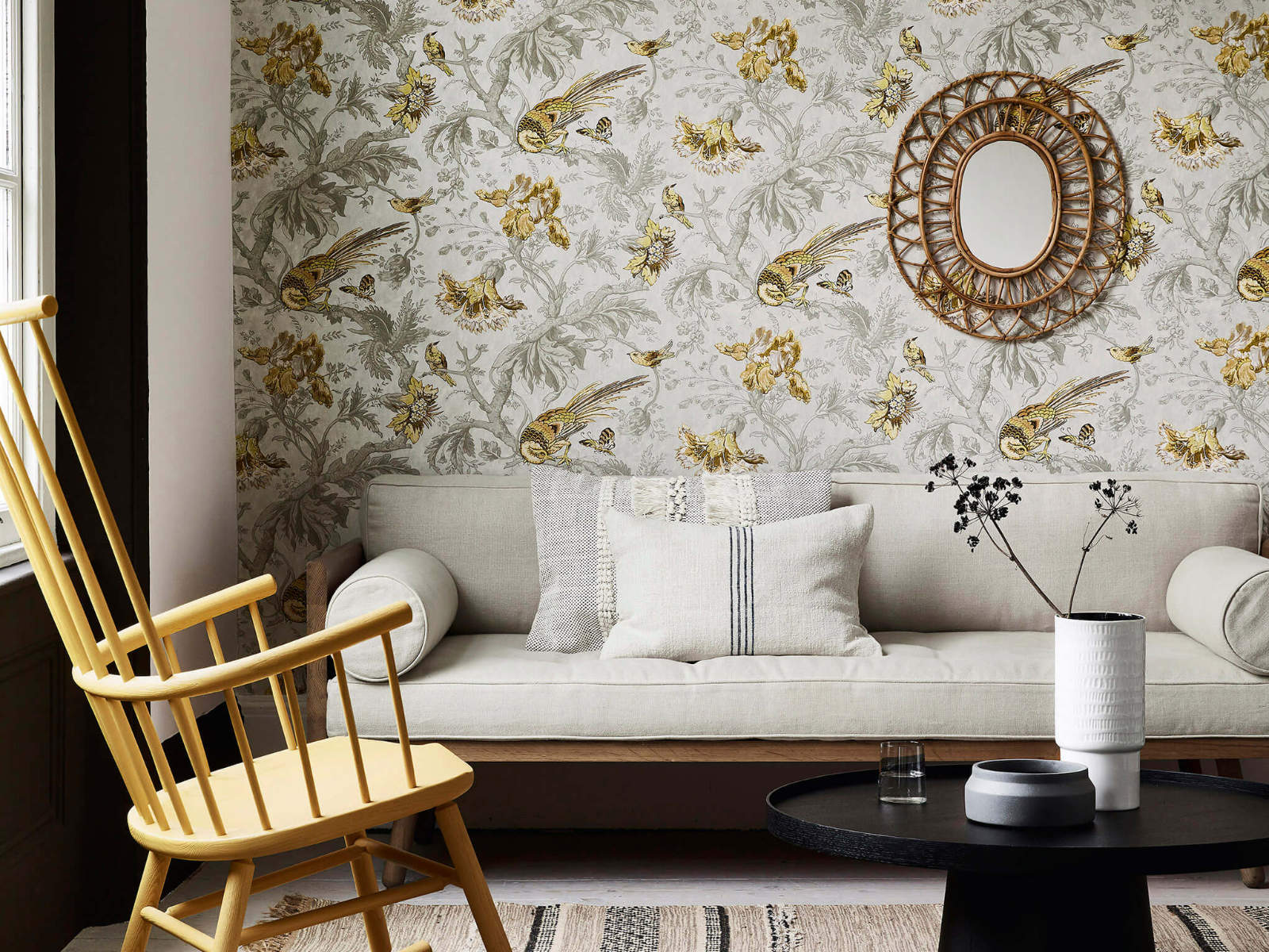 Little Greene Behang Archive Trails II Crowe Hall Lane - Gilt