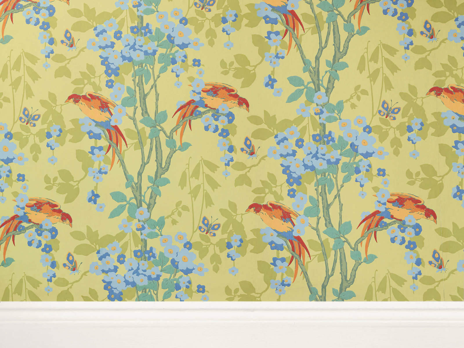 Little Greene Behang Archive Trails II Loriini - Jasper