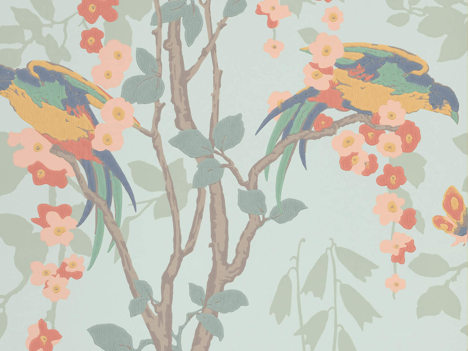 Little Greene Behang Archive Trails II Loriini - Jolie