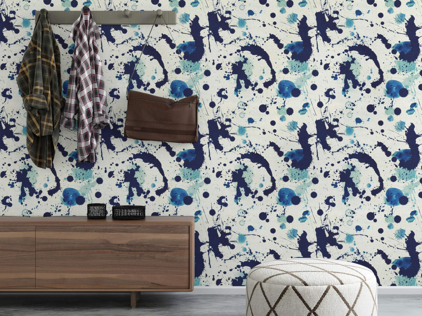 Mind The Gap Dutch Blauw Splatters - WP20184