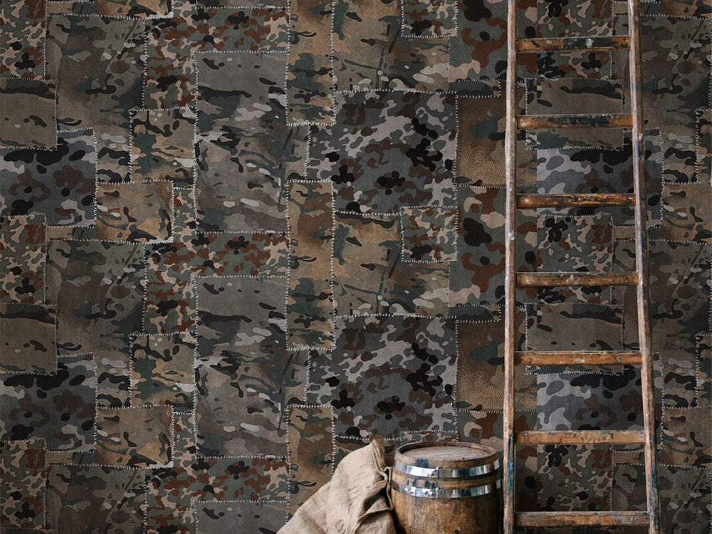 Mind The Gap Fabric Obssesion Camo Brown - WP20202