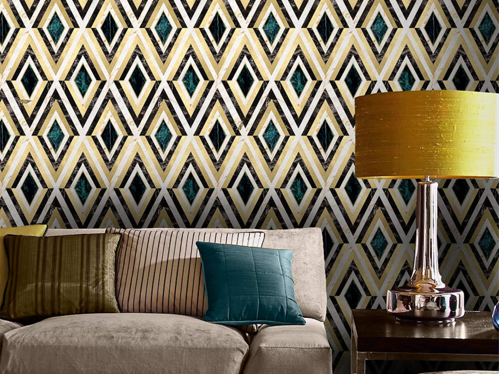 Mind The Gap Manhatten Diamonds In Brass - WP20292
