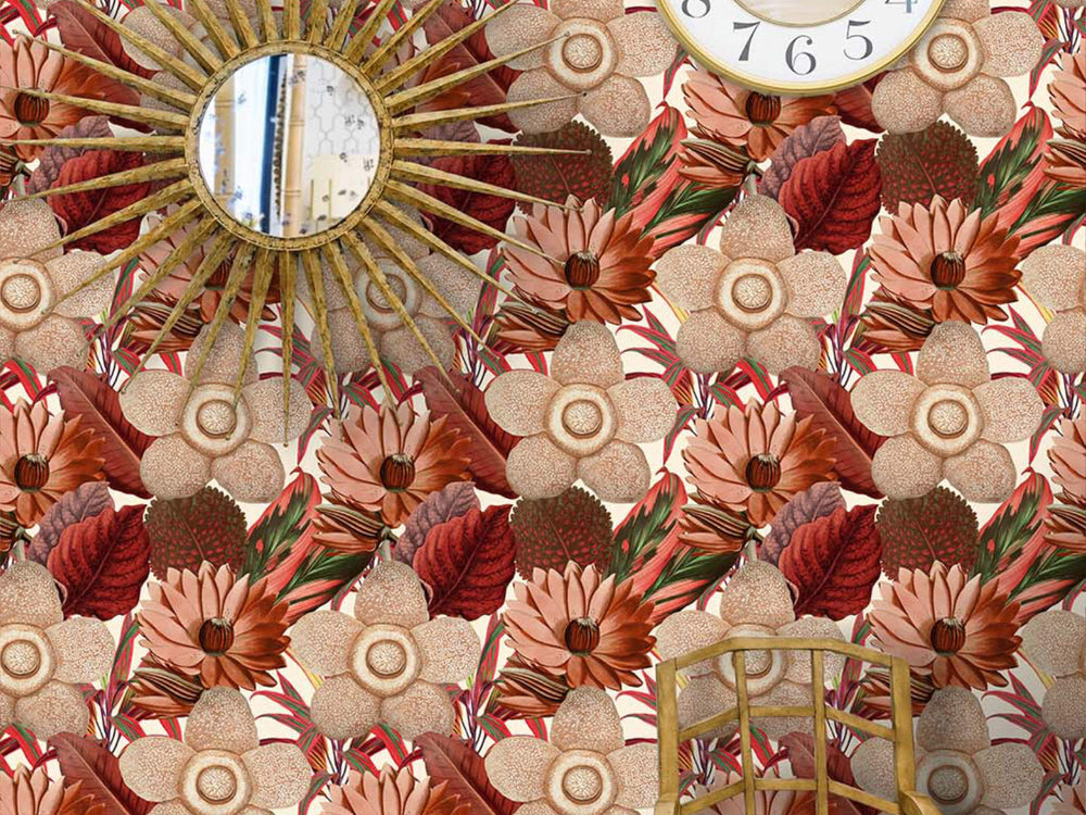 Mind The Gap Florilegium Water Lilies Taupe - WP20317