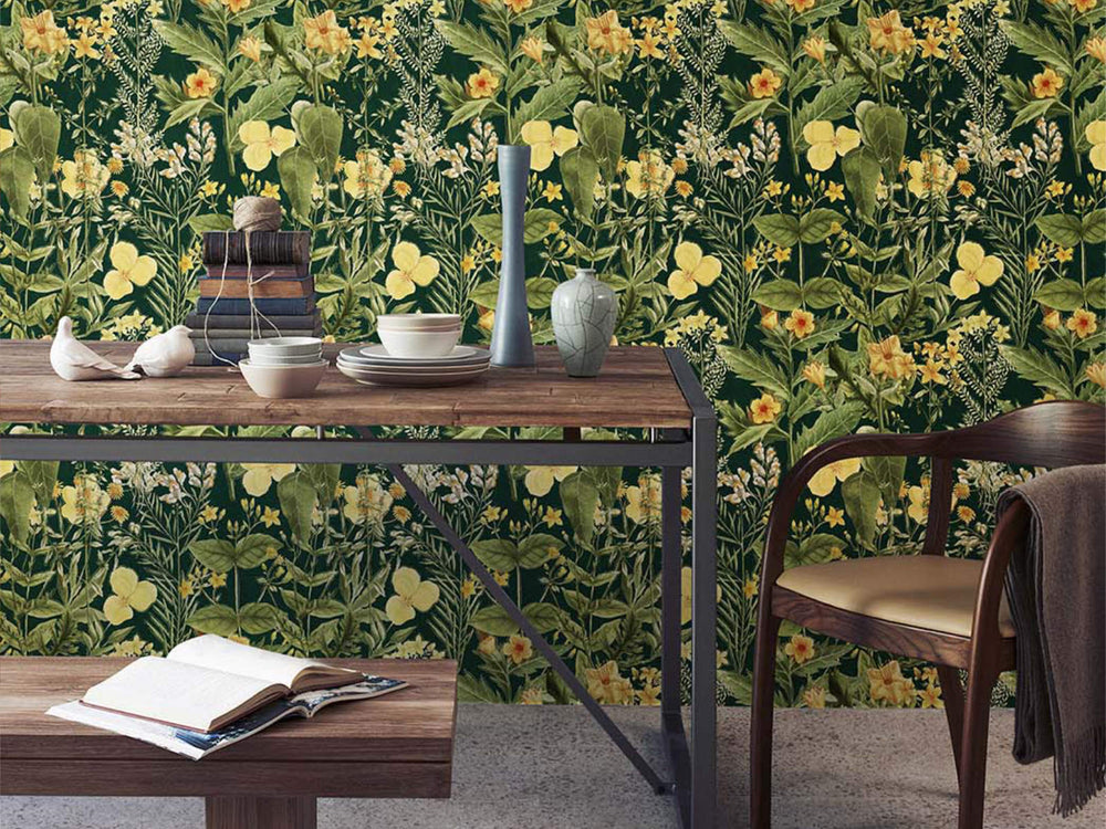 Mind The Gap Florilegium Mimulus Anthracite - WP20322