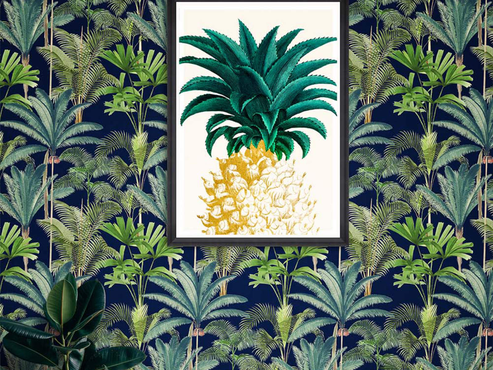 Mind The Gap Palm Springs Palmeras Anthracite - WP20362