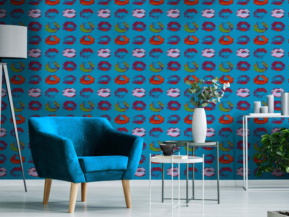 Mind The Gap Nouvelle Pop Neon Kiss Blue - WP20379