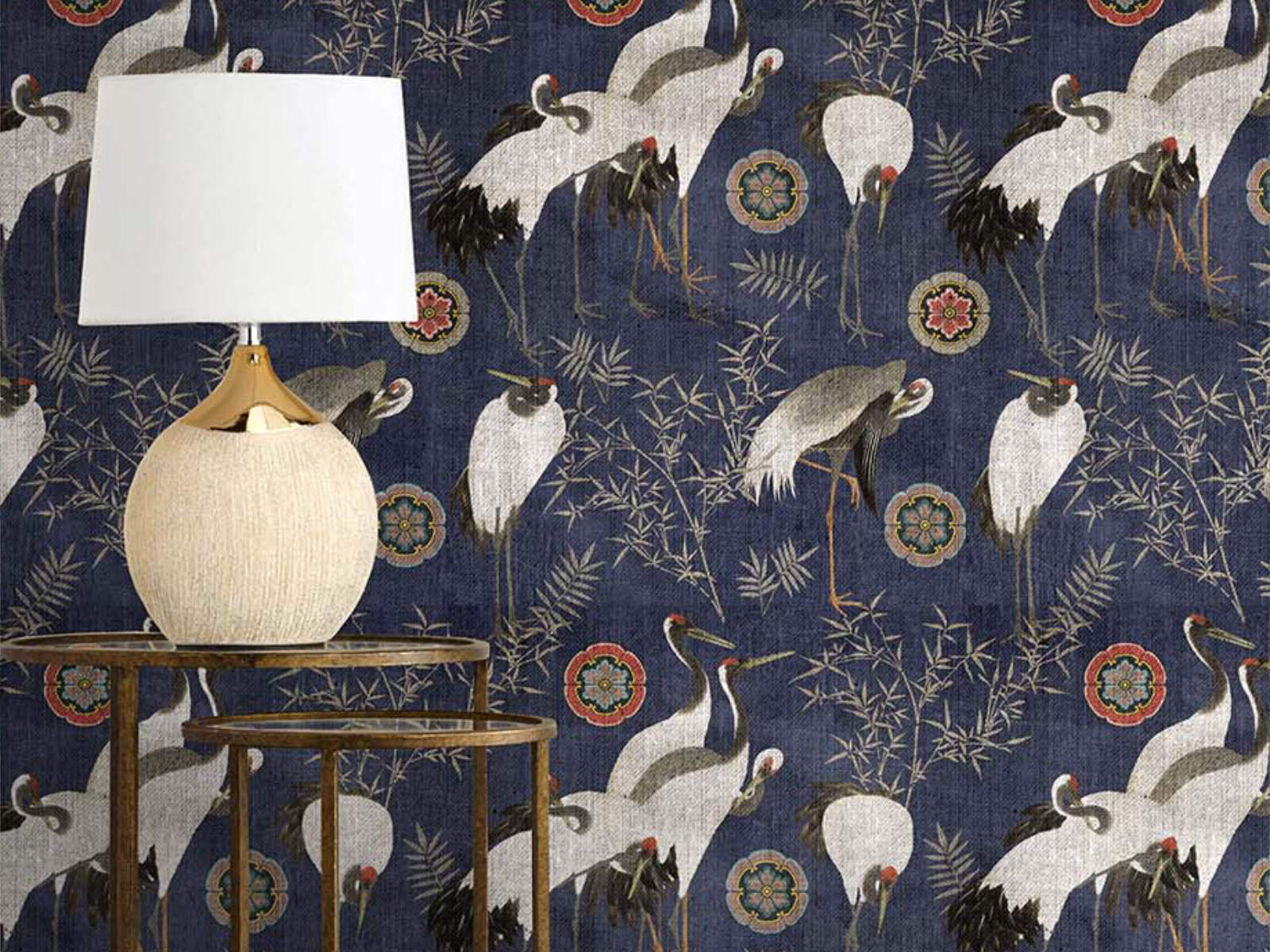 Mind The Gap World of Fabrics Tsuru Indigo - WP20392