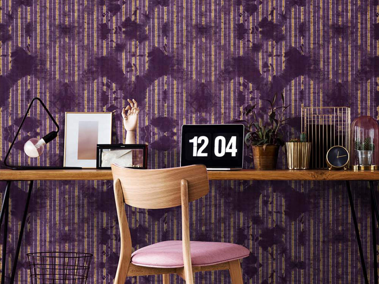 Mind The Gap World of Fabrics Washed Shibori Burgund - WP20395