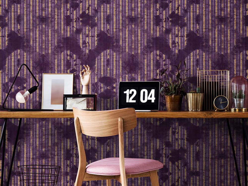 Mind The Gap World of Fabrics Washed Shibori Burgund - WP20395