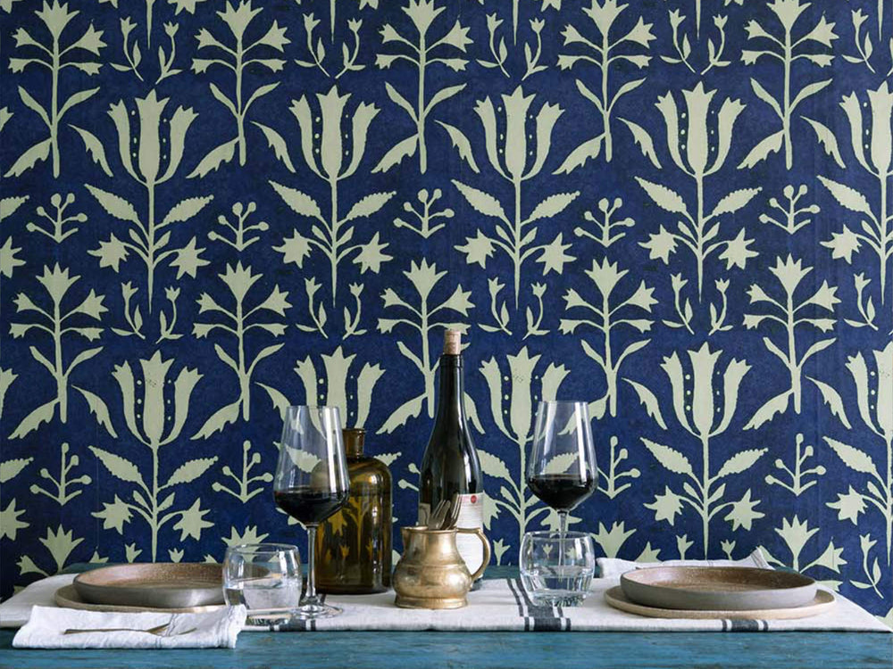Mind The Gap Transylvanian Roots Tulipan Indigo - WP30034