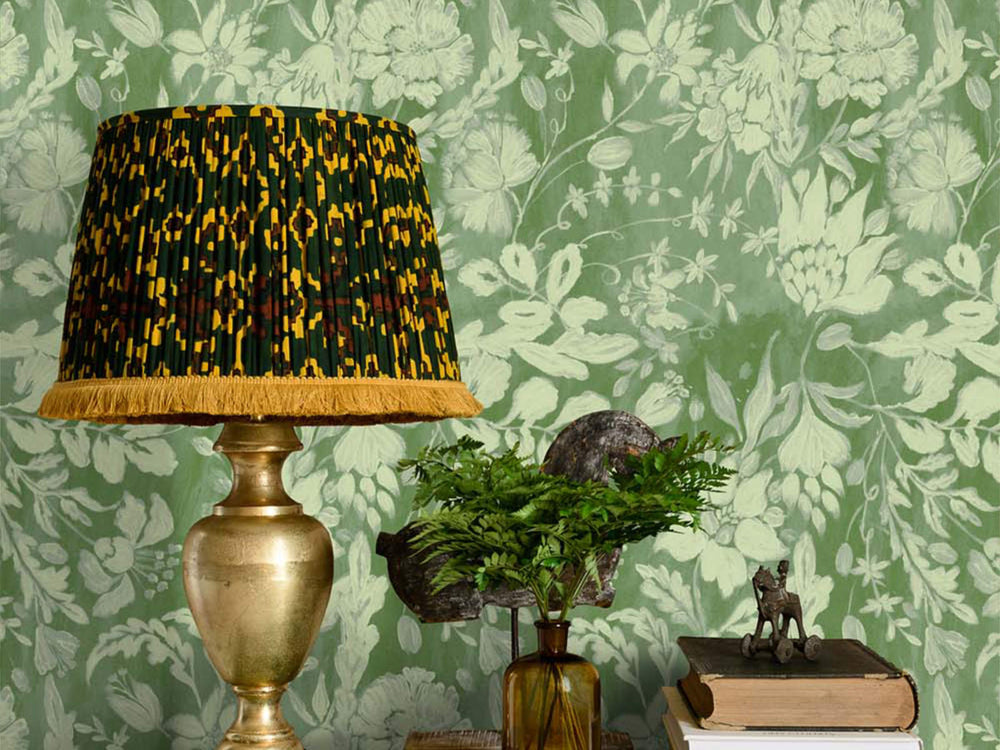 Mind The Gap Transylvanian Roots Flowery Ornament Bud Green - WP30035