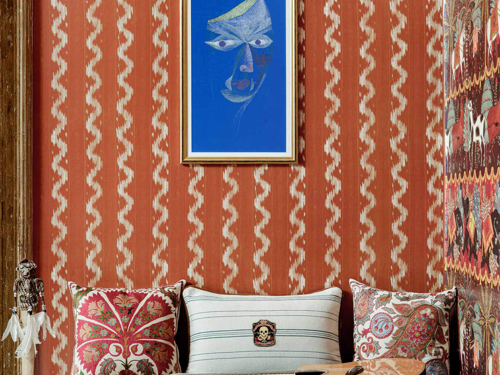 Mind The Gap Woodstock Vintage Ikat Apricot - WP30101