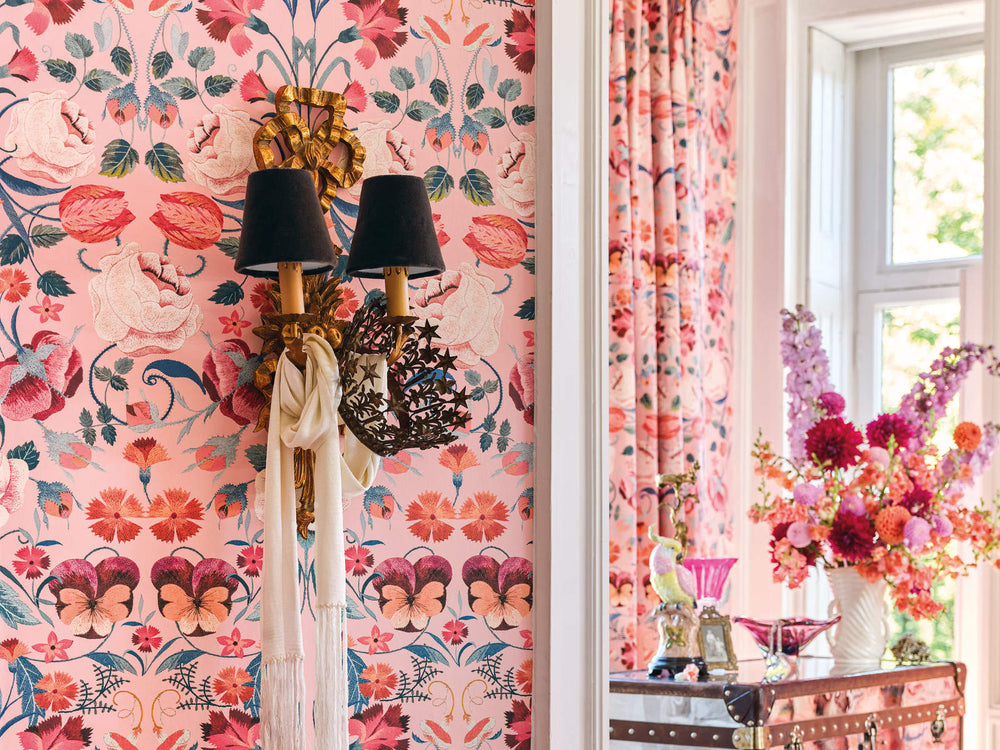 Romo x Temperley London Bonita Matte - Chateau Rose - W456/01