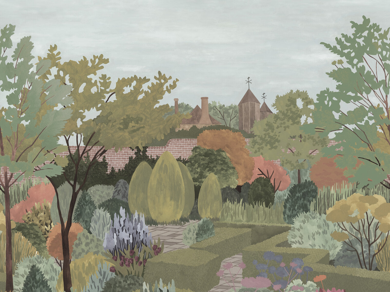 Little Greene In The Garden Castle Garden - Sage Green