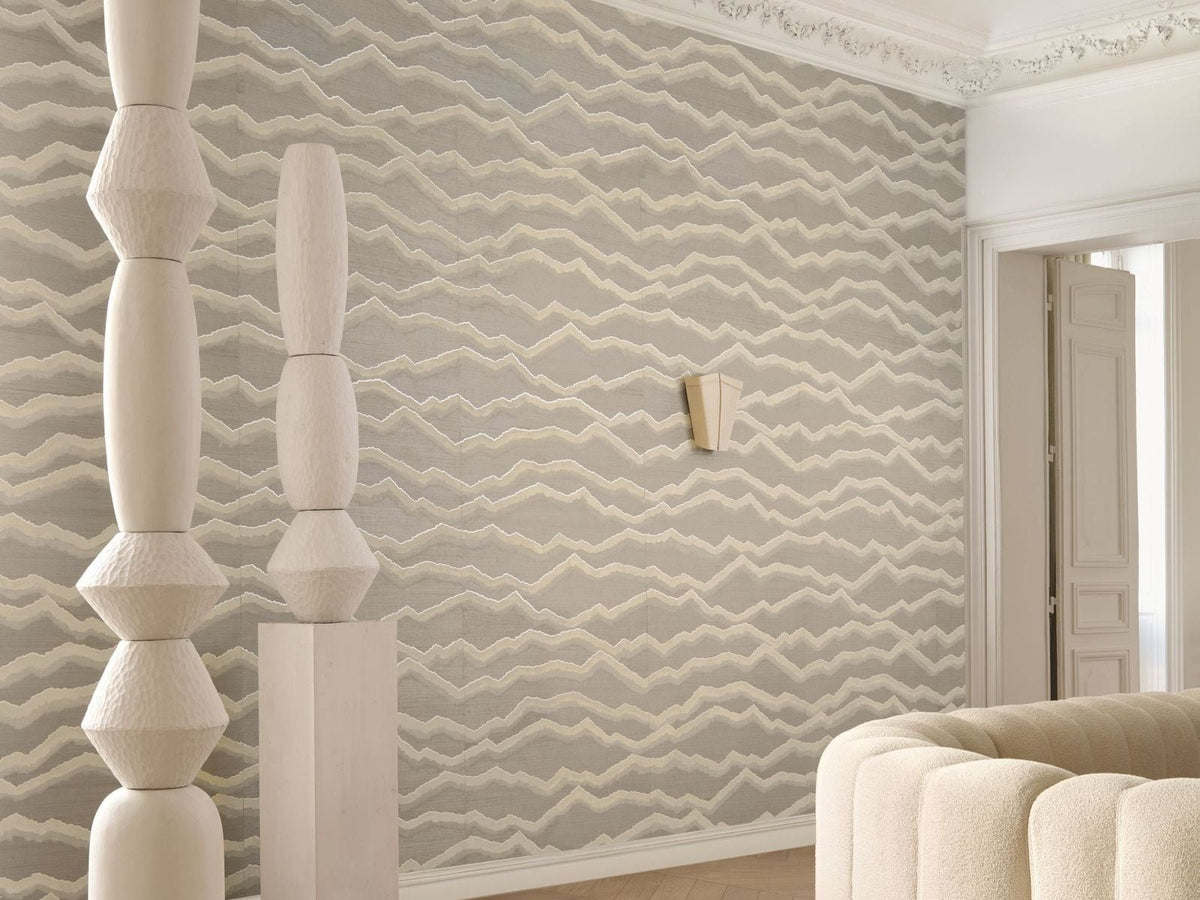 Casamance Midori Hida 71990226 Gris perle behang