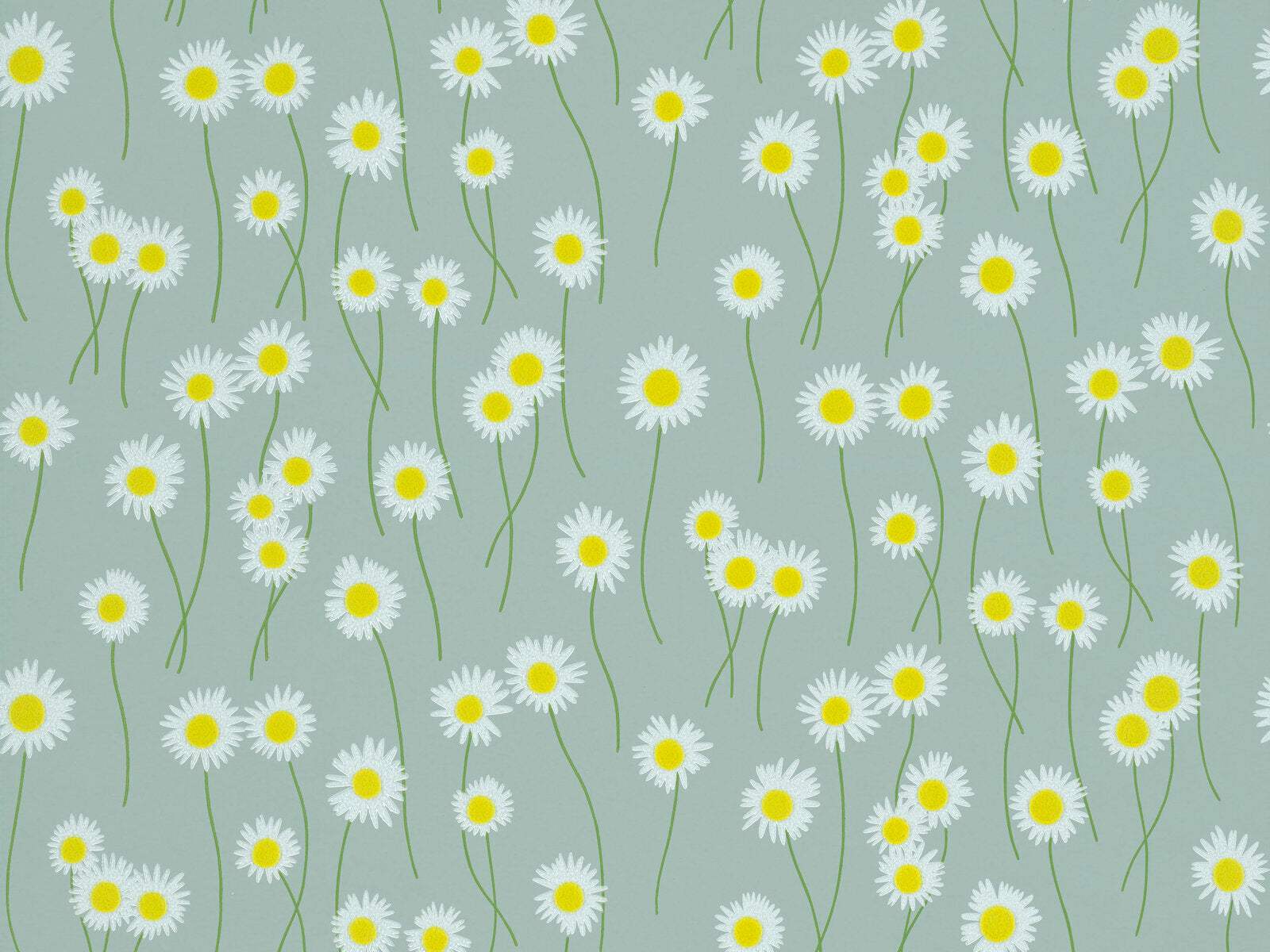 Little Greene In The Garden Moon Daisies - Celestial Blue